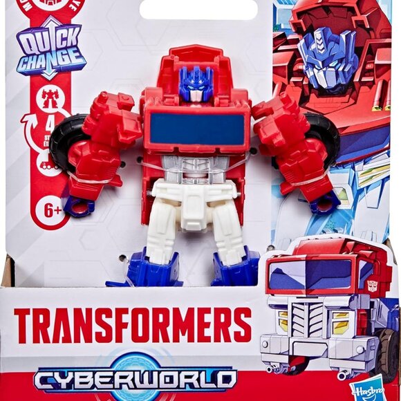 NEW! Transformers CYBERWORLD Optimus Prime Cyber Changers 4-Inch Action Figure - Picture 1 of 5